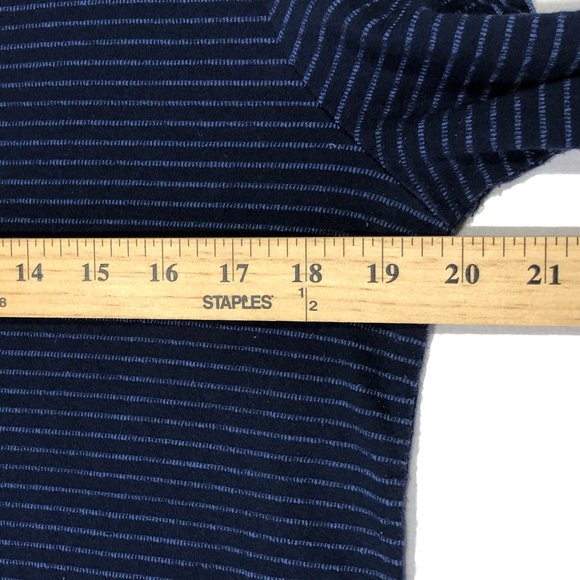 Paraphrase Womens Sz M Navy Blue Pullover 3/4 Sleeve Striped Bodycon Shift Dress - Picture 3 of 7